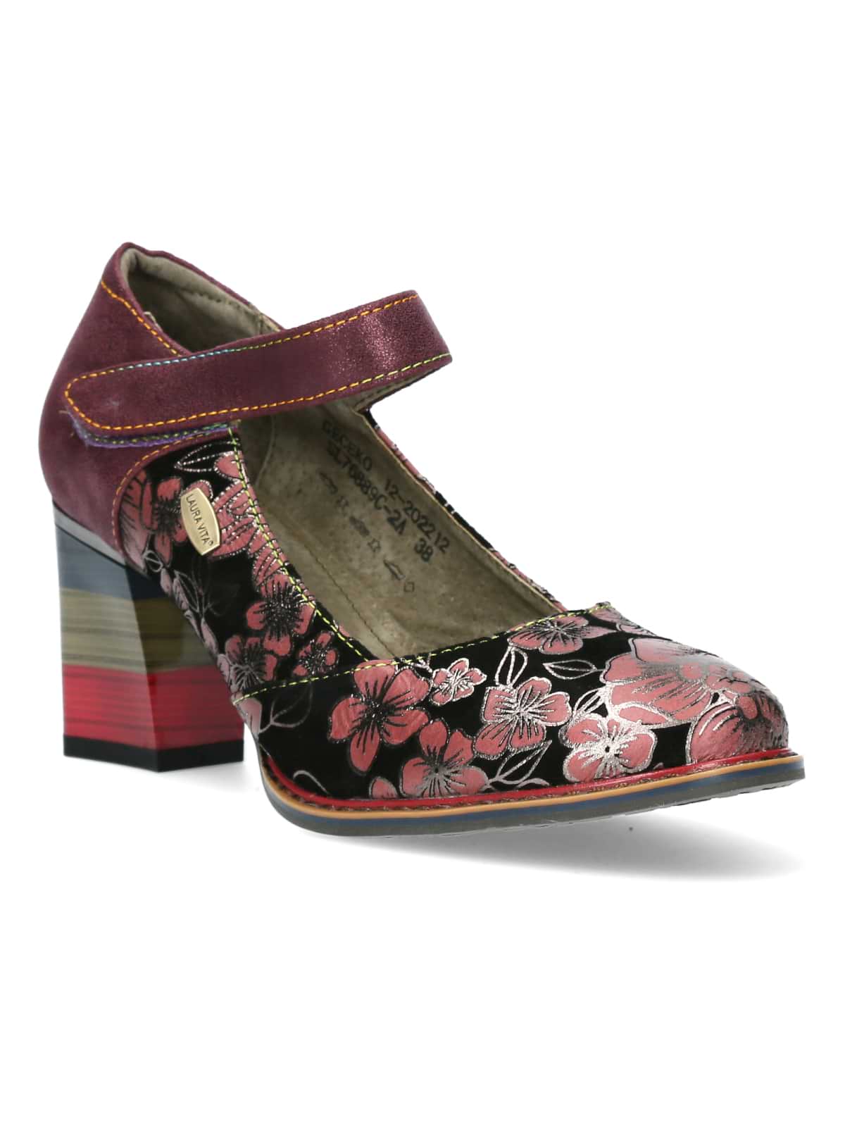 Zapato Piel Laura Vita Mary Jane WINE