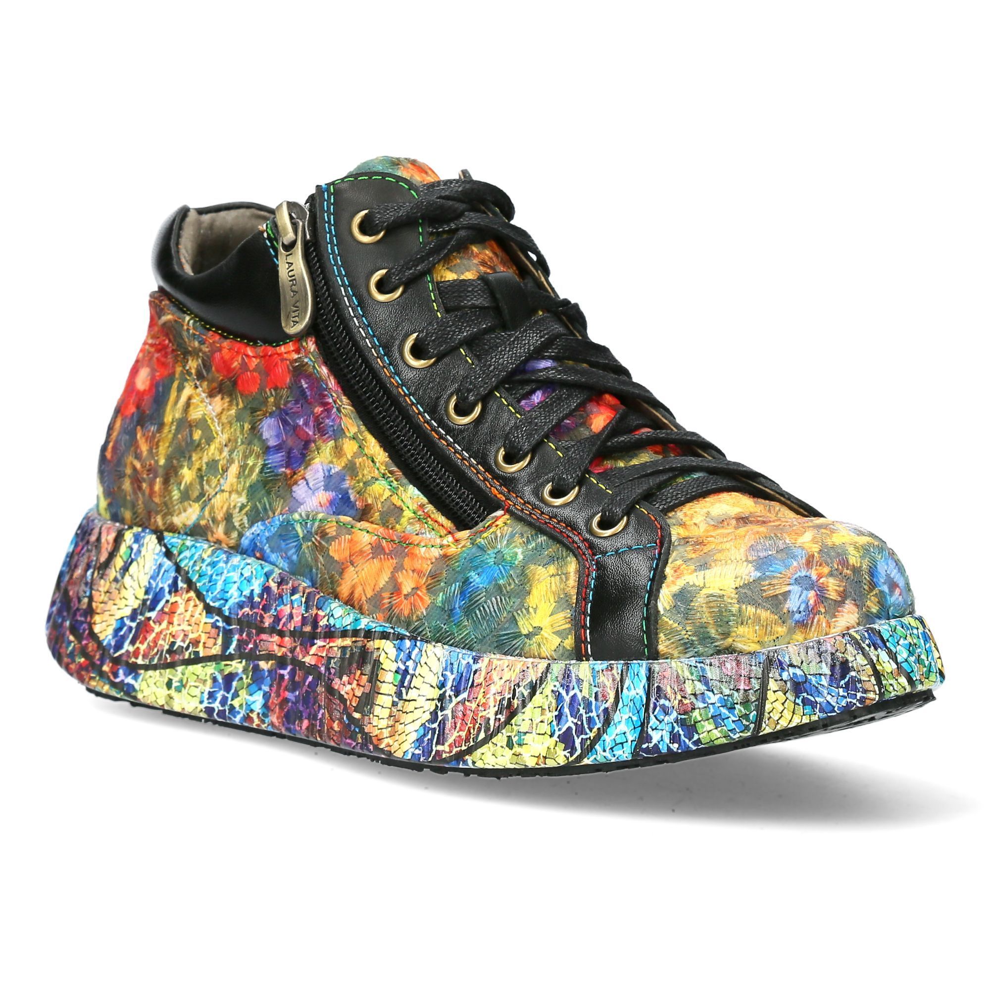 Deportivas Laura Vita Bordadas Multicolor
