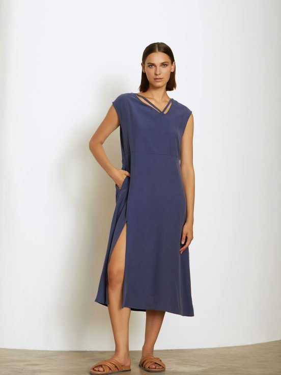 Vestido Midi Fluido Skatie Escote Detalle Tirantes