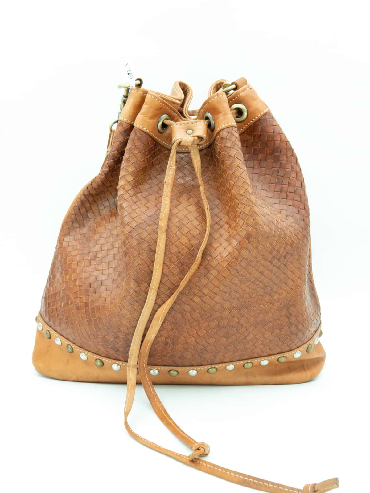 Bolso de Cuero Urika Bombonera Trenzada