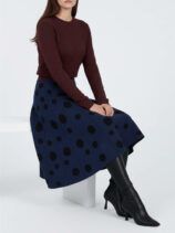 Falda Punto Círculos Jacquard