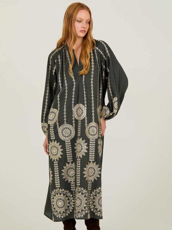 Vestido Kaftán Étnico Maxi