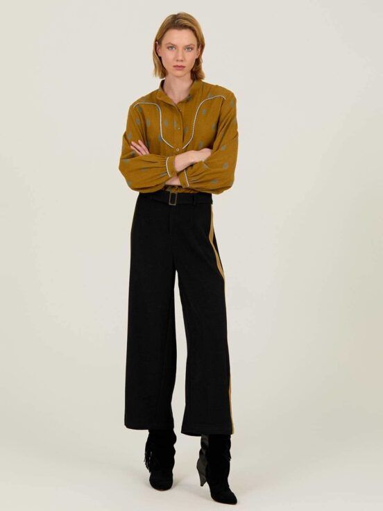 Pantalón Cropped Bicolor Sostenible